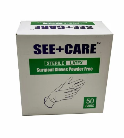 SEE+CARE Sterile Latex Surgical Gloves Powder Free